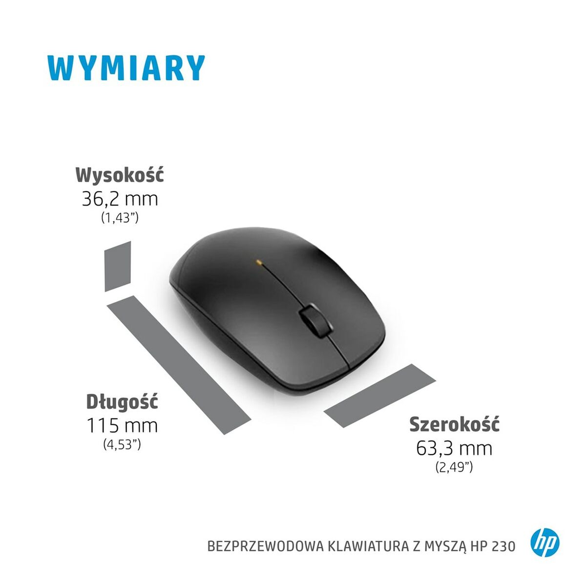 Tastatur mit Maus HP 18H24AA Schwarz
